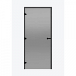 Дверь для сауны Harvia STG 9×21 Black Line коробка сосна, стекло серое фото товара