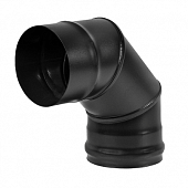 Колено дымохода BLACK (AISI 430/0,5 мм) 90 градусов 3-х секционное фото товара