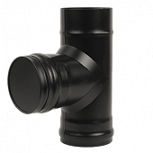Тройник дымохода BLACK (AISI 430/0,8 мм) 90 градусов фото товара