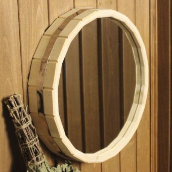 Зеркало "Бочонок" большое, диаметр 39 см фотография