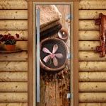 Стеклянная дверь для бани и сауны Престиж с фотопечатью А009 1900x700 мм (по коробке). фото товара