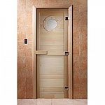 Стеклянная дверь для бани с фотопечатью A023 2000х800 мм (по коробке) фото товара