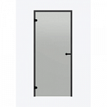Дверь для сауны Harvia STG 7×19 Black Line коробка сосна, стекло сатин фото товара