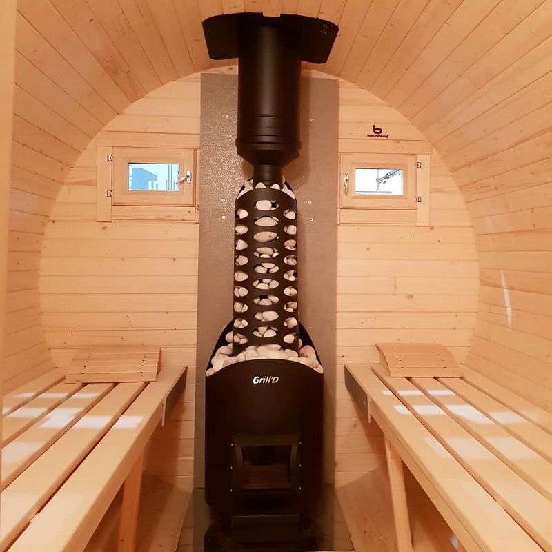 Дровяная печь для бани Grill`D "Aurora 160 Long" фотография