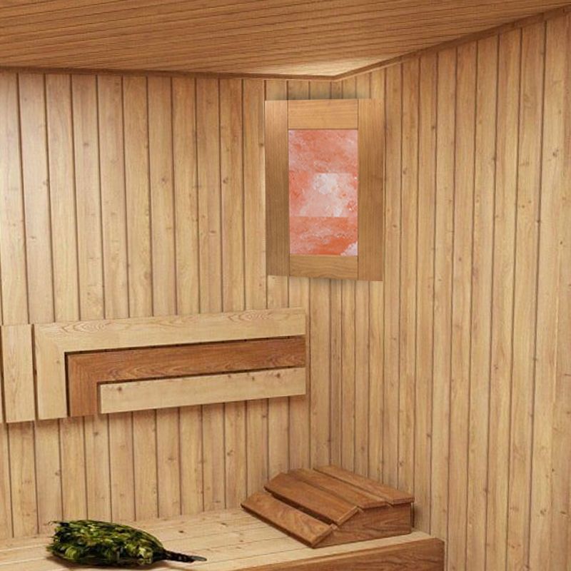 Соляная панель угловая (абажур), 3 плитки, рама термоосина 65 мм, 440х310 мм фотография