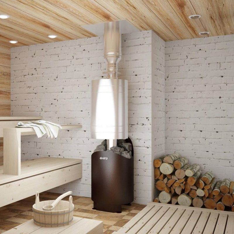 Дровяная печь для бани Grill`D "Aurora 160 Long" фотография