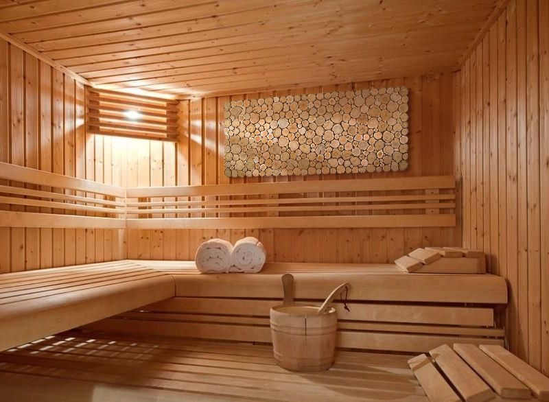 Панно из можжевельника на щите 1200х500 мм фотография