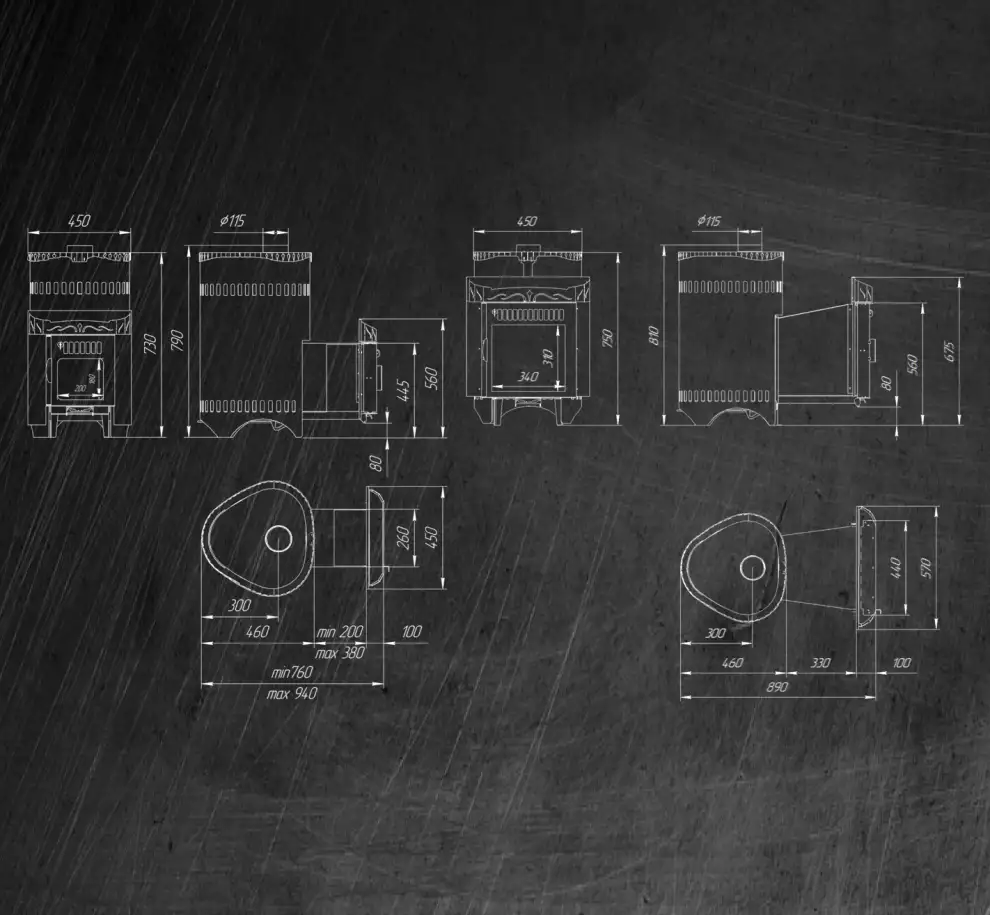 Дровяная банная печь Ферингер Малютка в кожухе Стандарт до 18 м³ фотография