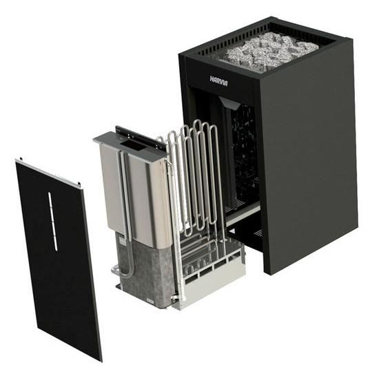 Электрическая печь Harvia Virta HL90S black, с парогенератором, 9.0 кВт+2.0 кВт (без пульта управления Griffin в комплекте) фотография