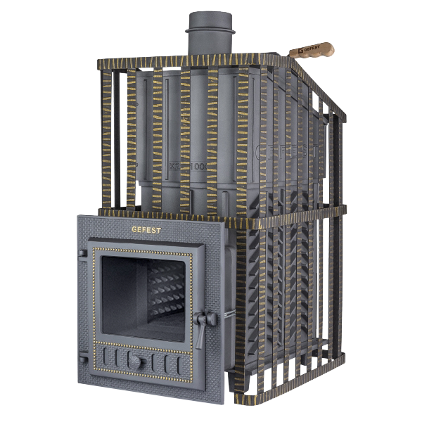 Чугунная печь для бани Гефест GFS-ЗК Ураган / GFS-ЗК Ураган 25 (М) фотография