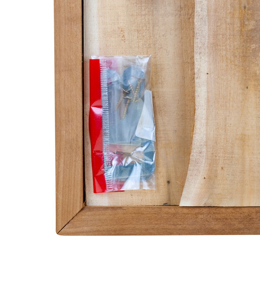 Декоративное экопанно из массива можжевельника в раме из термоосины 1000х500 мм фотография