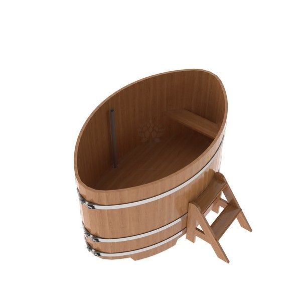 Купель овальная из натурального дуба 1,15х1,83 м фотография