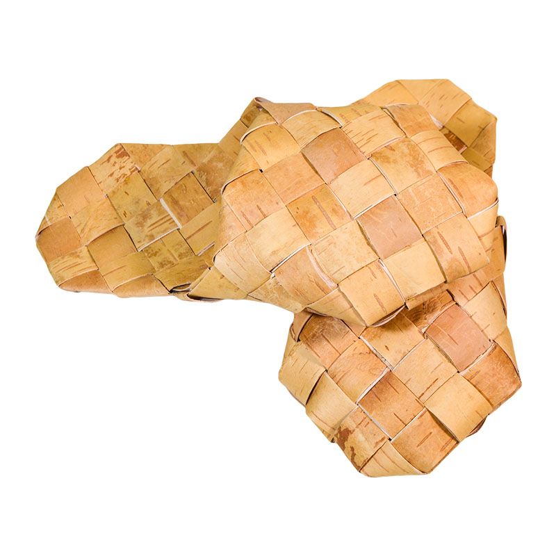 Лапти берестяные, без задника (тапочки), размер 37 фотография