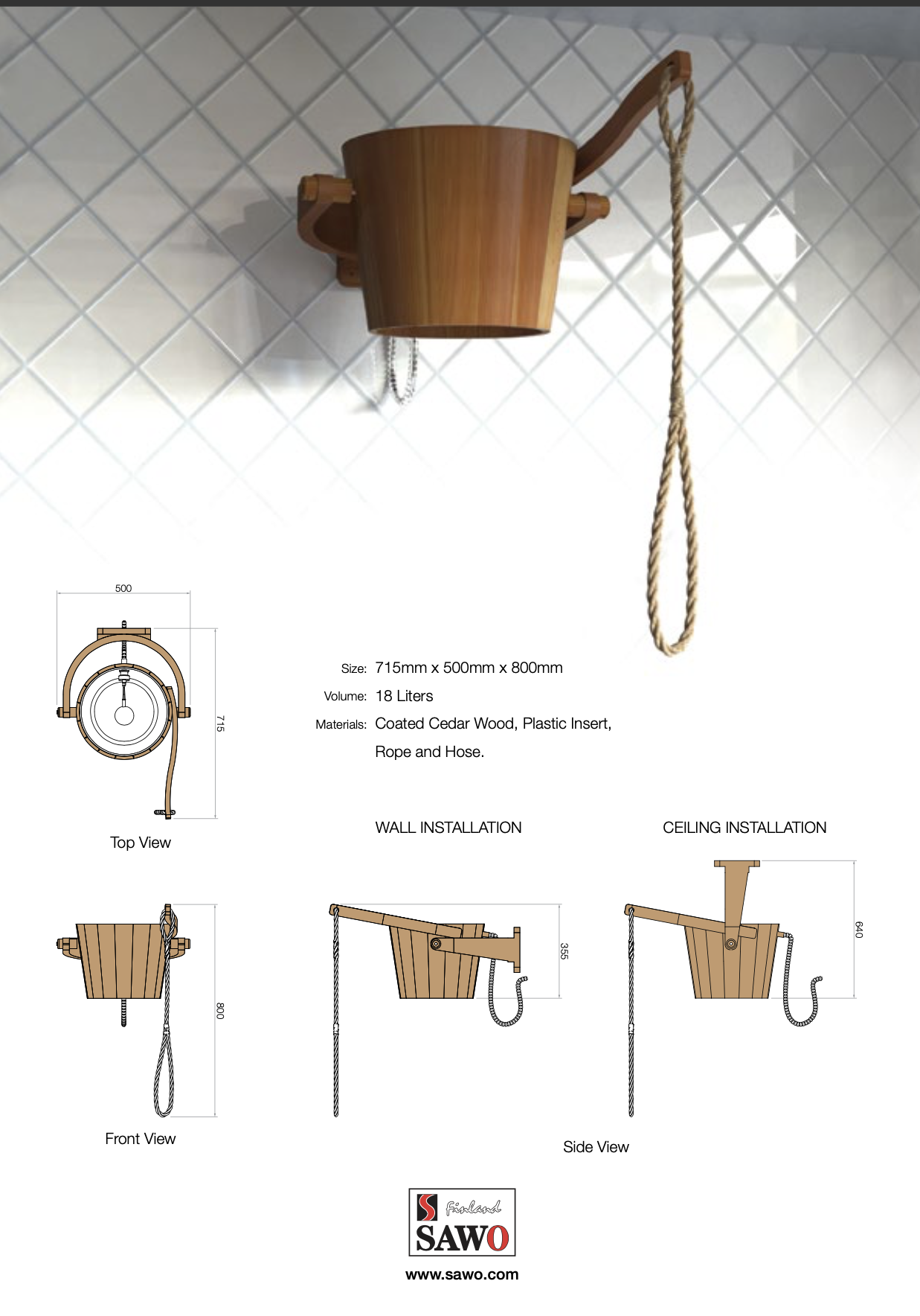 ОБЛИВНОЕ УСТРОЙСТВО SAWO 393-A (ОСИНА, 18Л) фотография