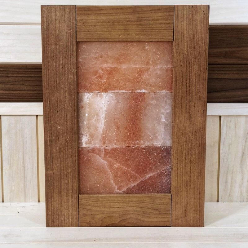 Соляная панель угловая (абажур), 3 плитки, рама термоосина 65 мм, 440х310 мм фотография