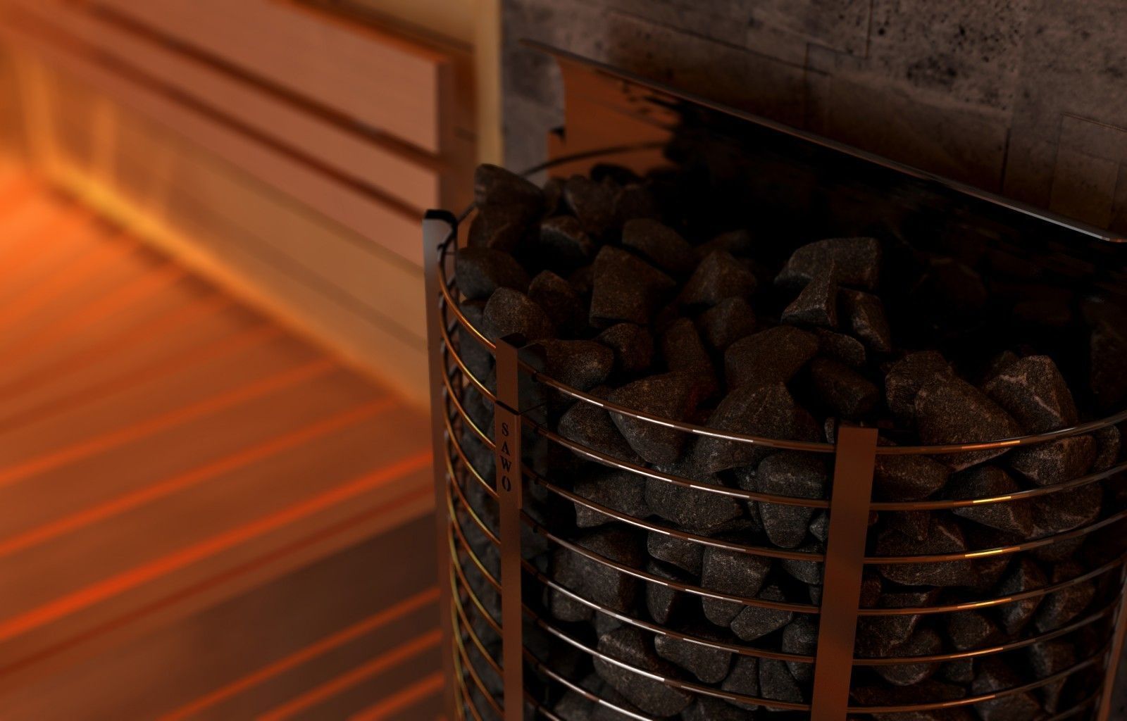 Электрическая печь SAWO TOWER TH3-35NB-WL-P (3,5 квт, встроенный пульт, пристенная) фотография