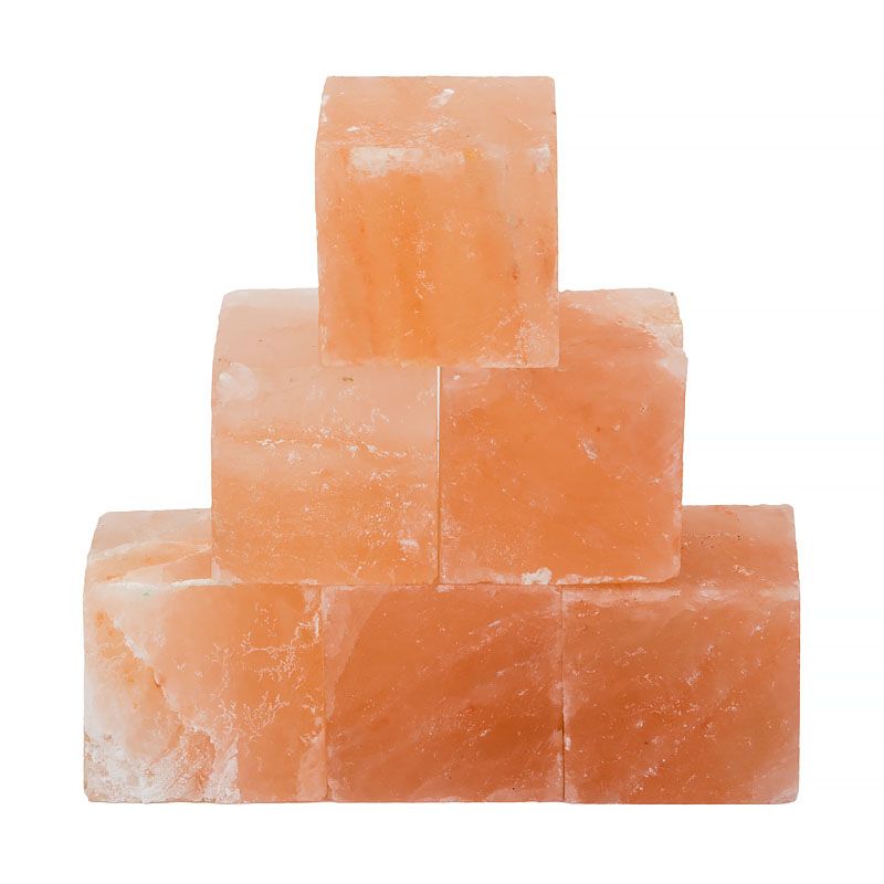 Кубики из гималайской розовой соли, ведерко 2 кг фотография