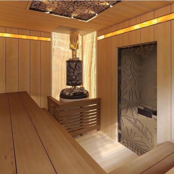 Банная печь «Атмосфера Про XL» Окаменевшее дерево до 32 м³ фотография