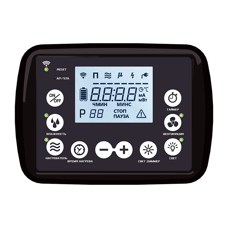Пульт для сауны Невотон, протокол Modbus, корпус черный фотография