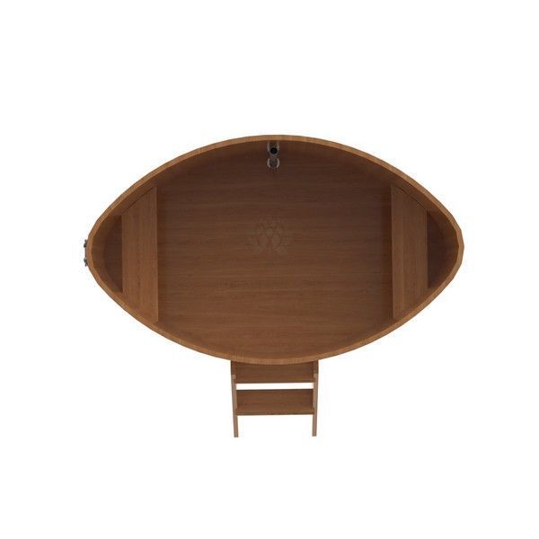 Купель овальная из натурального дуба 1,15х1,83 м фотография