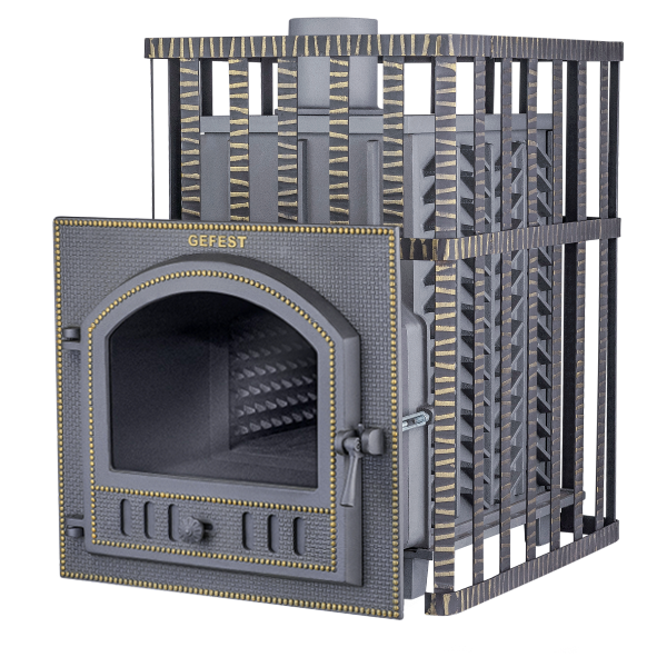 Дровяная печь Гефест GFS-ЗК в сетке 30 (П) фотография