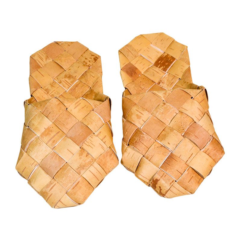 Лапти берестяные, без задника (тапочки), размер 37 фотография