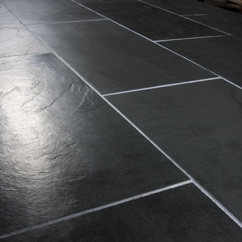 Плитка черный сланец (браш) 600х600х10 мм / 1 шт фотография