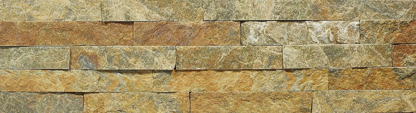 Панель из натурального камня Кварцит мультиколор 600х150 мм (0,63 кв.м) фотография