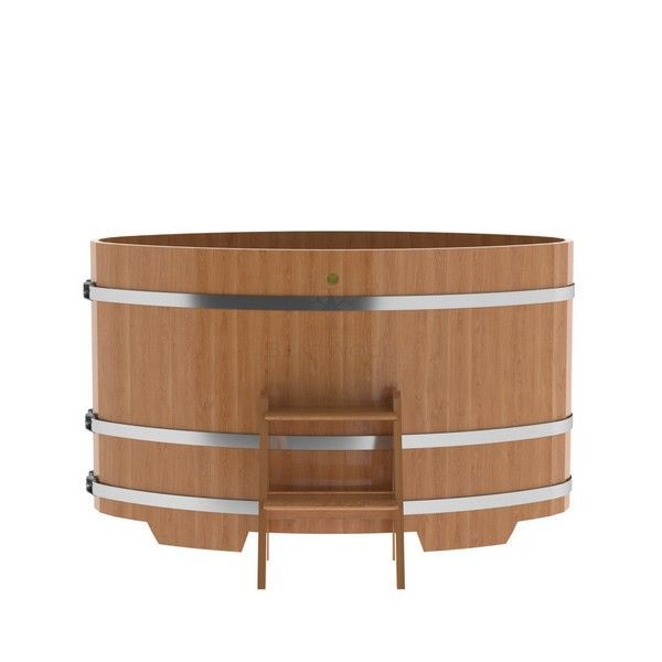 Купель овальная из натурального дуба 0,92х1,66 м фотография