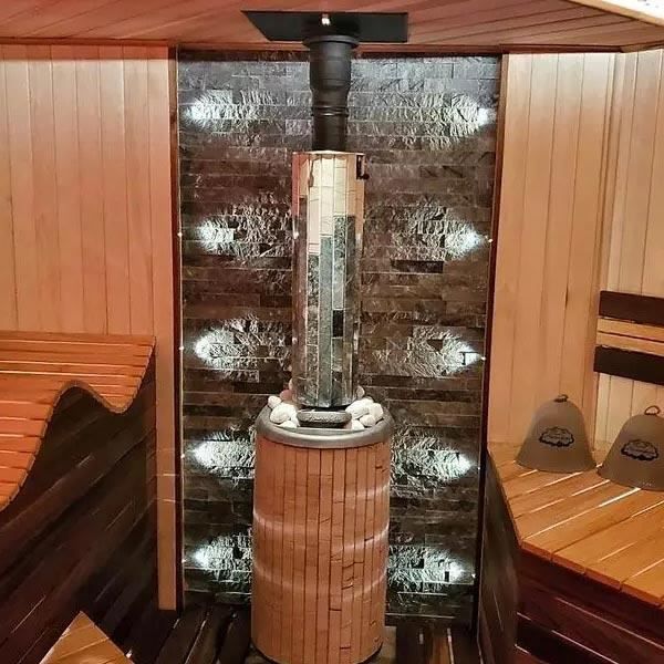 Банная печь «Атмосфера Про XL» Окаменевшее дерево до 32 м³ фотография