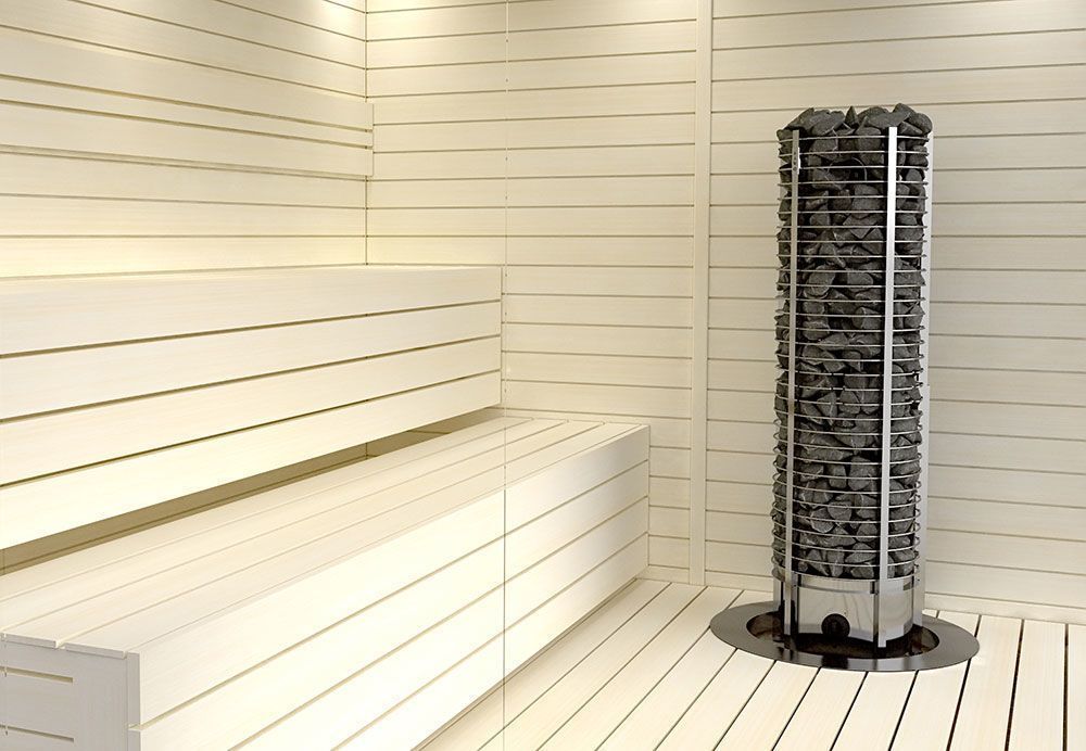 Электрическая печь SAWO TOWER TH12-150NS-P (15 квт, выносной пульт, нержавейка, круглая) фотография