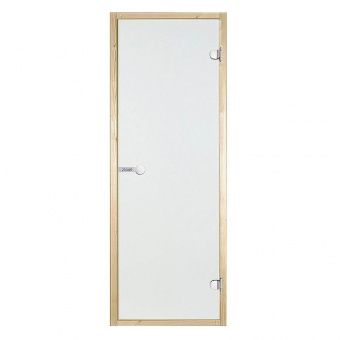 Дверь Harvia STG 8×19 коробка ольха, стекло прозрачное фотография