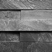 Панель из натурального камня Сланец черный 600х150 мм (0,63 кв.м) фото товара