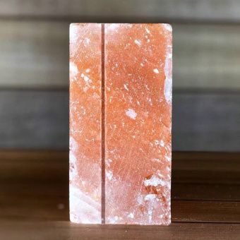 Кирпич из гималайской розовой соли 200x100x50 мм шлифованный (с вертикальным пазом) фотография