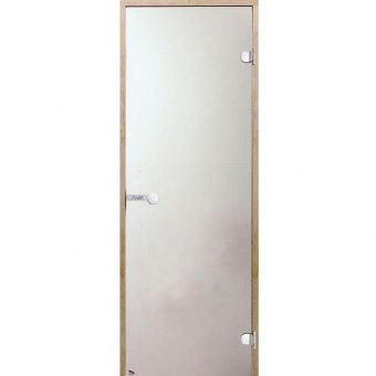 Дверь Harvia STG 9×19 коробка сосна, стекло сатин фотография