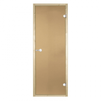Дверь Harvia STG 9×21 коробка осина, стекло бронза фотография