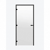 Дверь для сауны Harvia STG 8×21 Black Line коробка сосна, стекло прозрачное фото товара