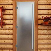Стеклянная дверь для бани и сауны Престиж, Сатин 1700x700 мм (по коробке) фото товара