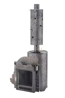 Дровяная банная печь Ферингер Малютка в кожухе Дуб до 18 м³ фотография