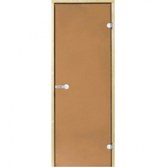 Дверь Harvia STG 7×19 коробка ольха, стекло бронза фотография