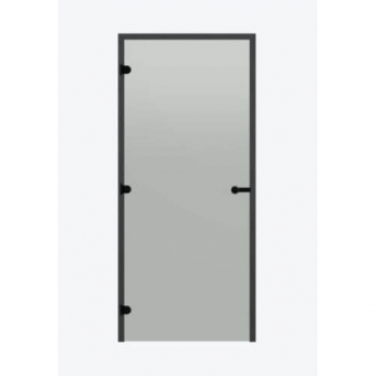 Дверь для сауны Harvia STG 9×19 Black Line коробка сосна, стекло сатин фотография