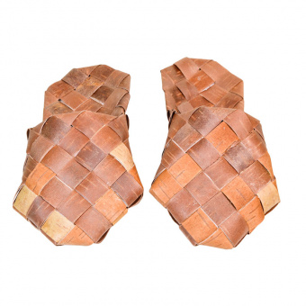 Лапти берестяные, без задника (тапочки), размер 42 фотография
