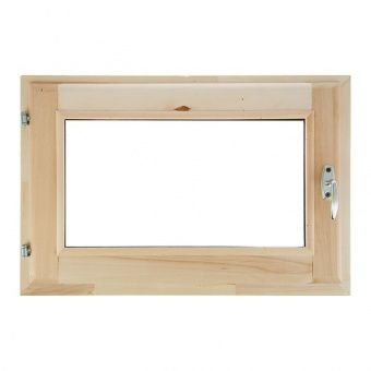 Окно для бани из липы 40х60 см фотография