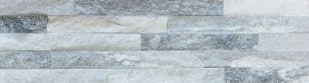 Панель из натурального камня Кварцит бело-серый 600х150 мм (0,63 кв.м) фотография
