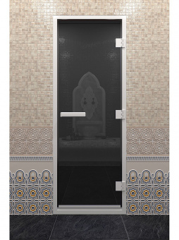Дверь "ХАМАМ ЧЕРНЫЙ ЖЕМЧУГ" 1900х700 мм (по коробке) фотография