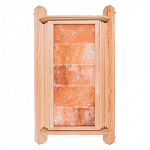 Абажур для бани угловой из липы с гималайской солью (5 плиток), 37х68 см фото товара