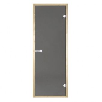 Дверь Harvia STG 9×21 коробка сосна, стекло серое фотография