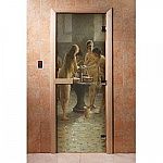 Стеклянная дверь для бани с фотопечатью A071 1900х700 мм (по коробке) фото товара