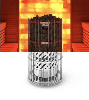 Электрическая печь SAWO ORION ORN-90NS-G-P (9 квт, выносной пульт, нержавейка, напольная) фотография