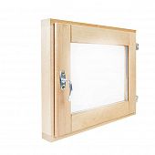 Окно для бани из ольхи "финское" со стеклопакетом 40х50 см фото товара